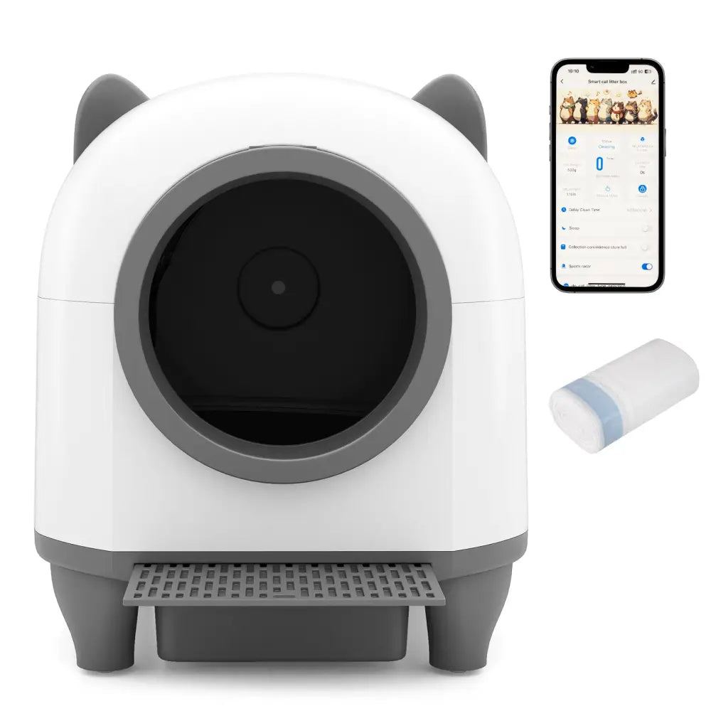 Self-Cleaning Litter Box for Multi-Cat & Senior Cats Home - White - Cat Supplies