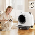 Self-Cleaning Litter Box for Multi-Cat & Senior Cats Home - White - Cat Supplies