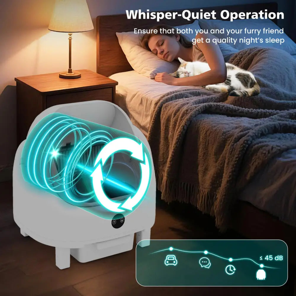 Self-Cleaning Open-Top Cat Litter Box with APP Control for Multi-Cat - Cat Houses