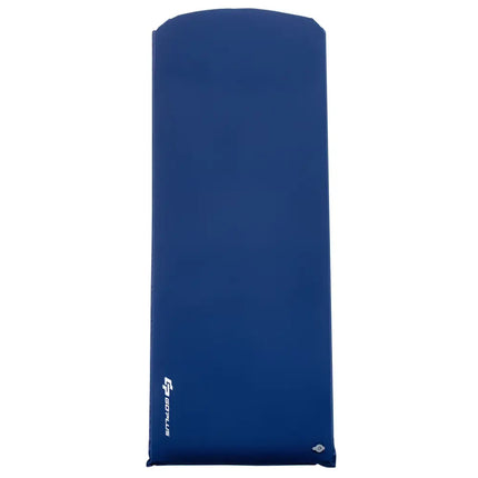 Self-inflating Lightweight Folding Foam Sleeping Cot with Storage bag-Blue - Blue - Air Mattresses & Sleeping Bags