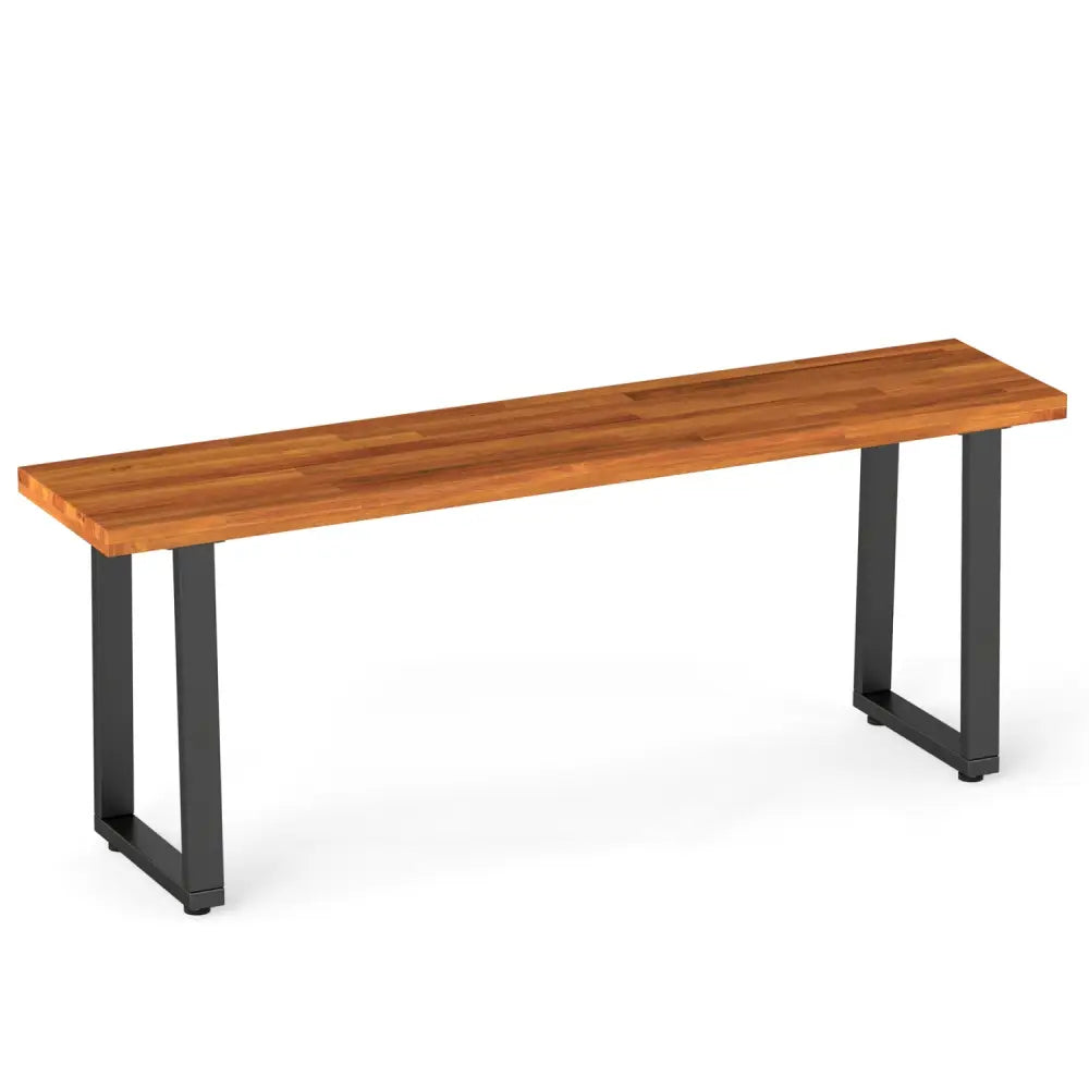 Set of 1 Wood Patio Bench 47.5’’ Long Dining Bench for Entryway Poolside - Outdoor Benches