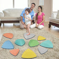 Set of 11 Stepping Stones for Kids Non-Slip Balance Stones with Storage Bag-Set of 11 - Multicolor - Toy Sports