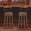 Set of 2 30.5 Inch Swivel Pub Height Bar Stool - Brown - Bar Stools