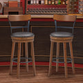 Set of 2 30.5 Inch Swivel Pub Height Bar Stool - Brown - Bar Stools