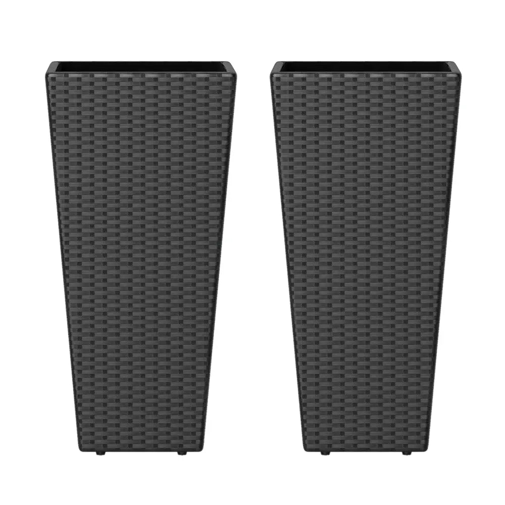 Set of 2 30 Inch Tall Flower Pot with Open-ended Base - Raised Garden Beds