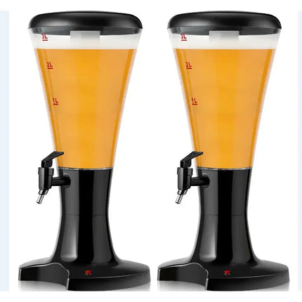 Set of 2 3L Draft Beer Tower Dispenser with LED Lights Costway