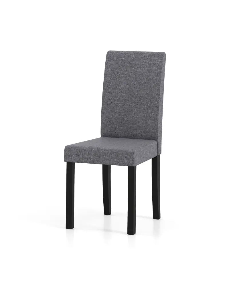 Set of 2 Dining Chair Mid-Century Modern Fabric Upholstered Parson Chairs-Dark Gray - Dark Gray - Dining Chairs