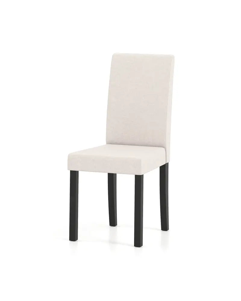 Set of 2 Dining Chair Mid-Century Modern Fabric Upholstered Parson Chairs-Beige - Beige - Dining Chairs