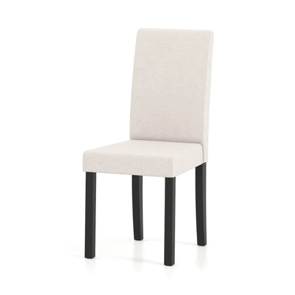 Set of 2 Dining Chair Mid-Century Modern Fabric Upholstered Parson Chairs-Beige - Beige - Dining Chairs