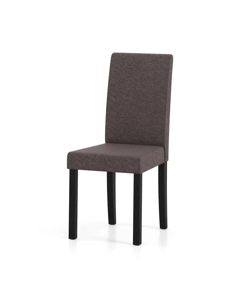 Set of 2 Dining Chair Mid-Century Modern Fabric Upholstered Parson Chairs-Brown - Brown - Dining Chairs
