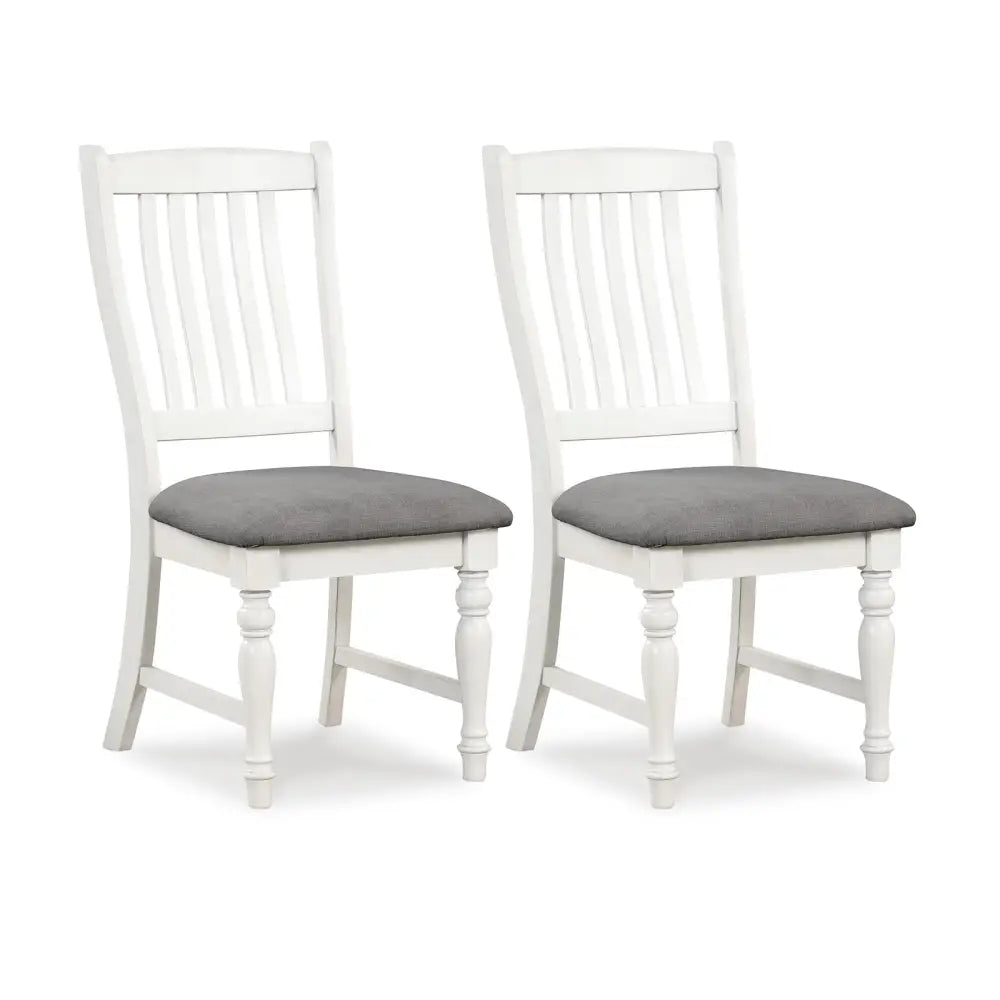 Set of 2 Dining Chairs Kitchen Side Chair with Solid Wood Legs-White - White - Dining Chairs