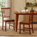 Set of 2 Dining Chairs with Solid Wooden Legs - Walnut - Dining Chairs
