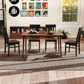Set of 2 Kitchen Armless Dining Chairs with Slatted High Backrests-Black - Black - Dining Chairs