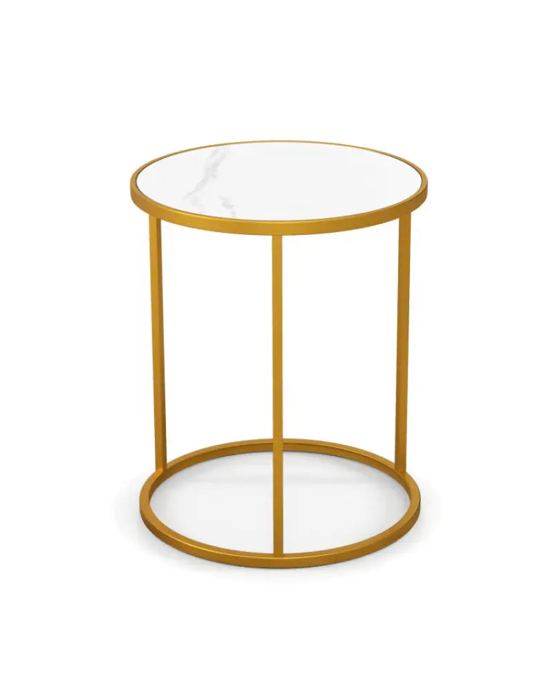 Set of 2 Modern Accent Chair and Marble Top Side Table Set - Living Room