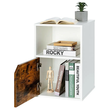 Set of 2 Nightstands Side End Table for Living Room-White - White - Nightstands