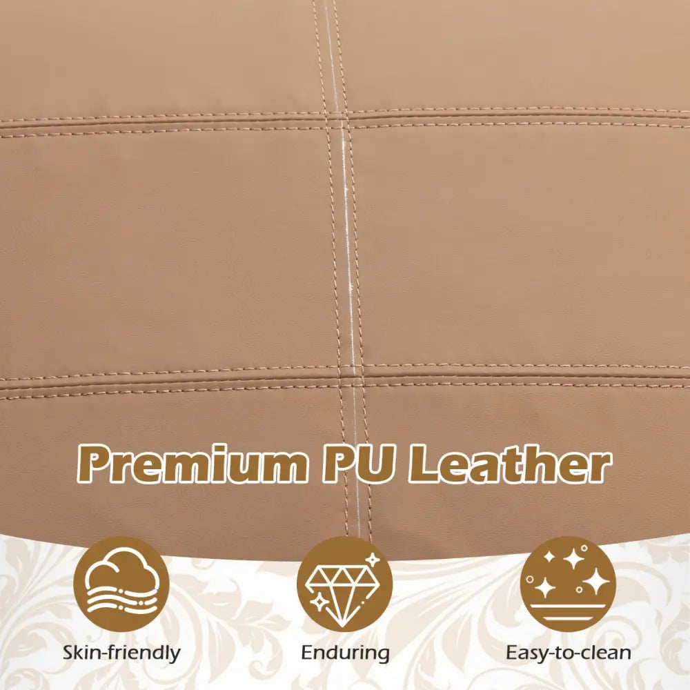 Set of 2 PU Leather Modern Accent Chair with Removable Seat Cushion-Brown - Brown - Accent Chairs