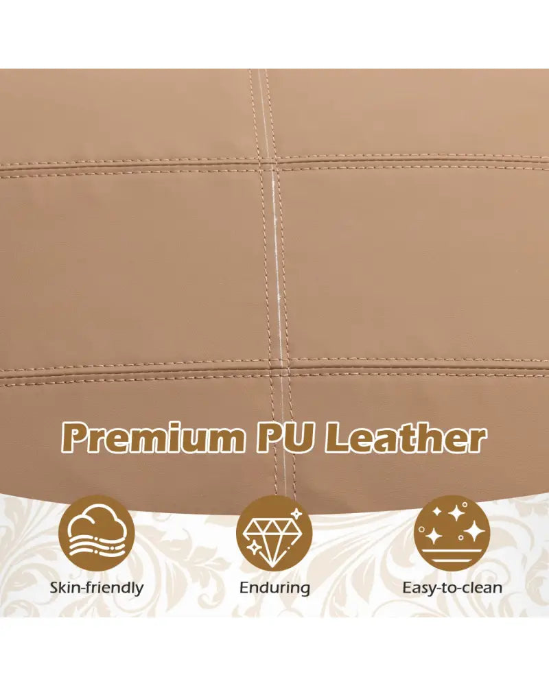 Set of 2 PU Leather Modern Accent Chair with Removable Seat Cushion-Brown - Brown - Accent Chairs