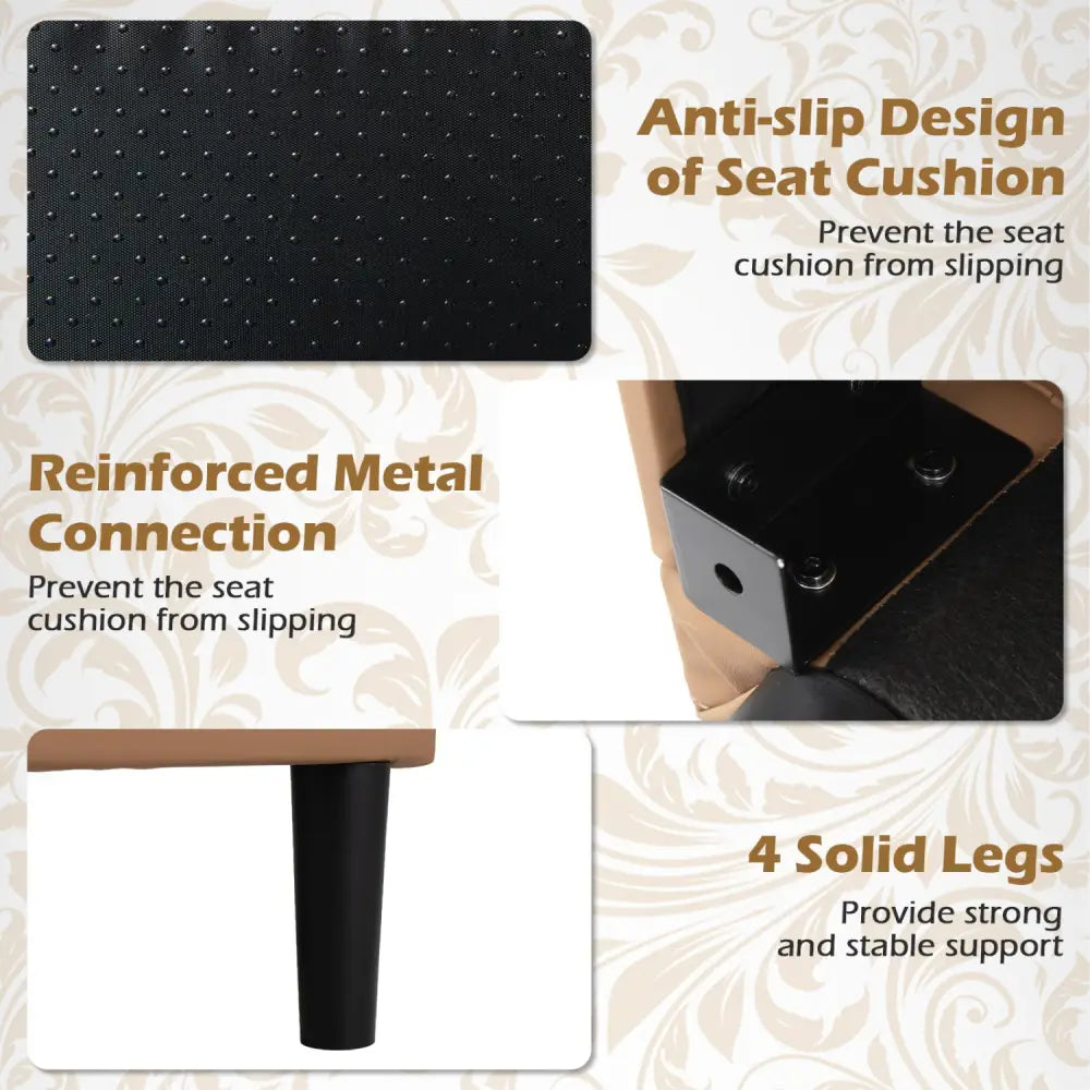 Set of 2 PU Leather Modern Accent Chair with Removable Seat Cushion-Brown - Brown - Accent Chairs