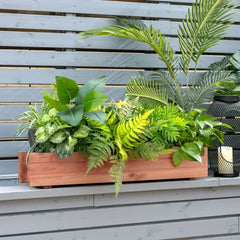 Set of 2 Wooden Decorative Raised Garden Bed for Yard and Window-Brown - Brown - Raised Garden Beds