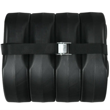 Set of 4 Canopy Weights 20lbs Weight Plate Kit with No-Pinch Design - Black - Outdoor Umbrella Bases