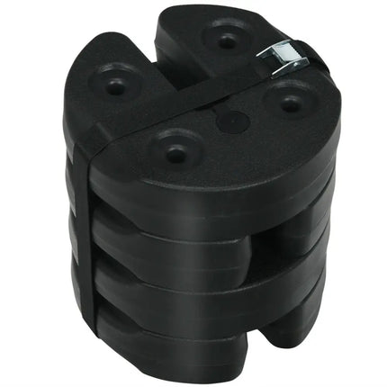 Set of 4 Canopy Weights 20lbs Weight Plate Kit with No-Pinch Design - Black - Outdoor Umbrella Bases