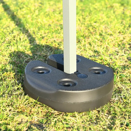 Set of 4 Canopy Weights 20lbs Weight Plate Kit with No-Pinch Design - Black - Outdoor Umbrella Bases