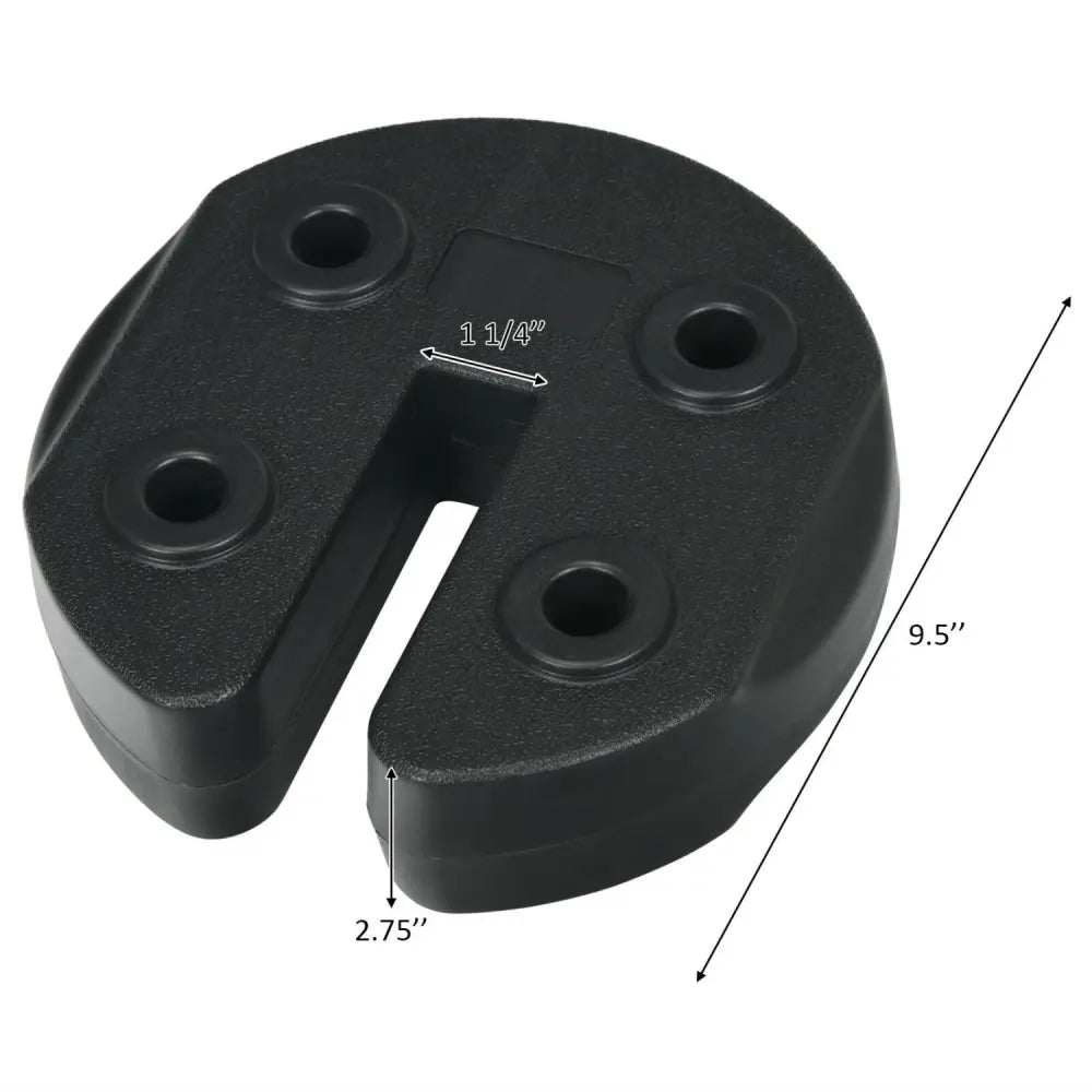 Set of 4 Canopy Weights 20lbs Weight Plate Kit with No-Pinch Design - Black - Outdoor Umbrella Bases