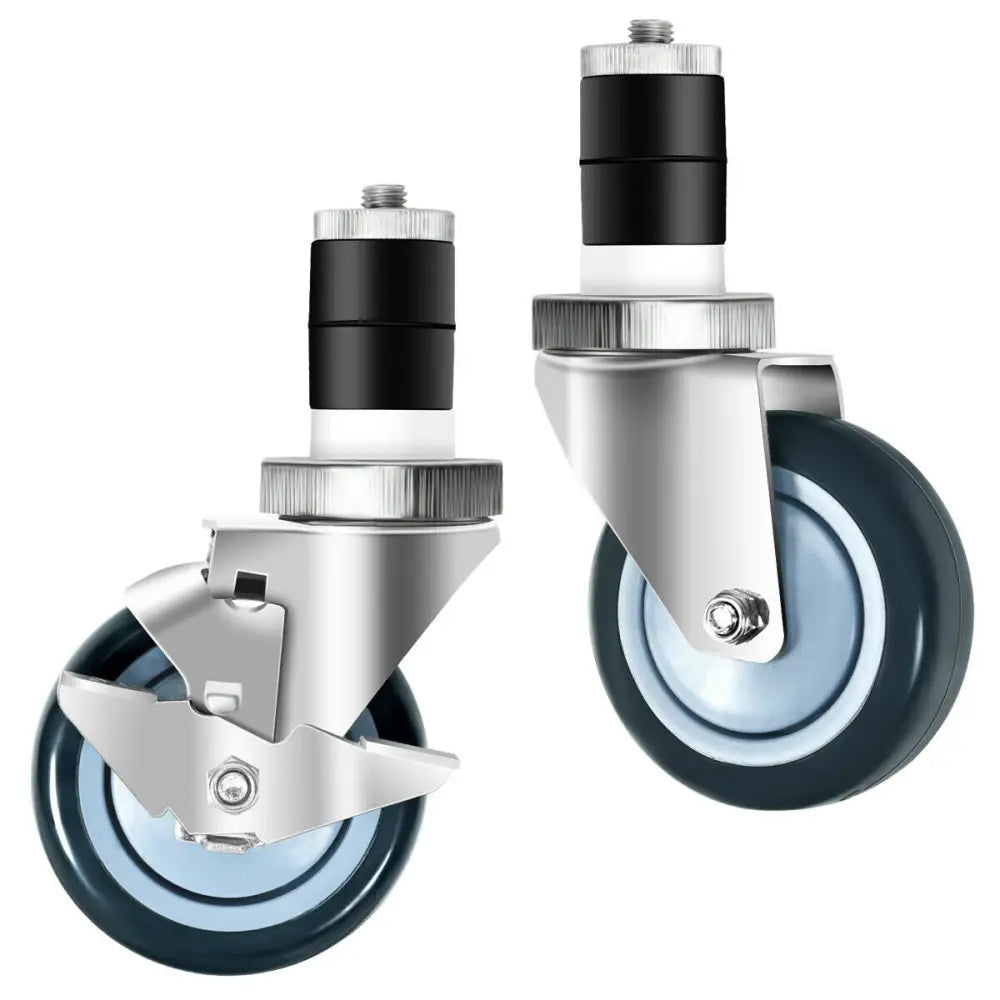 Set of 4 Swivel Caster Wheel with Brake - Kitchen Islands & Carts