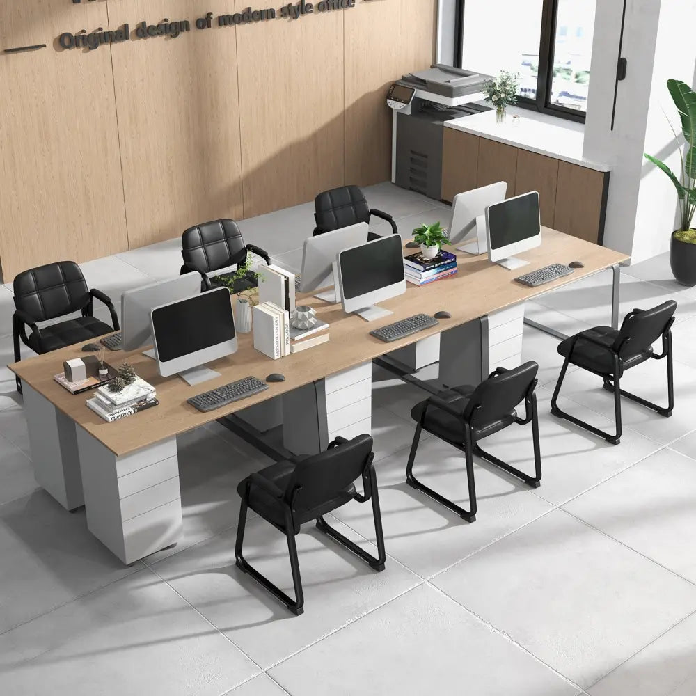 Set of 4 Upholstered Waiting Room Chair with Armrest and Ergonomic Backrest-Black - Black - Conference Chairs