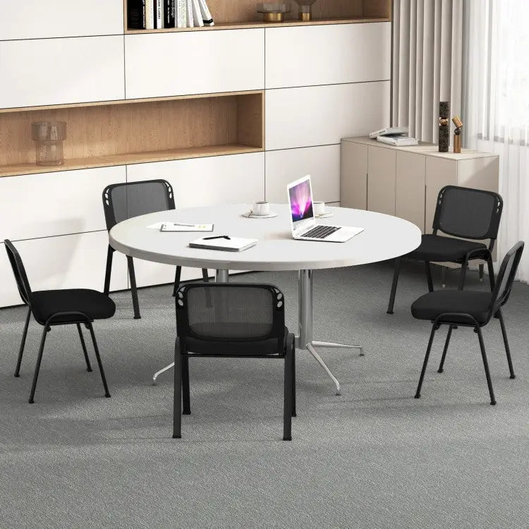 Set of 5 Stackable Conference Chairs with Mesh Back - Oasis Home Essentials