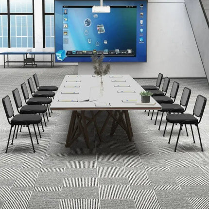 Set of 5 Stackable Conference Chairs with Mesh Back - Oasis Home Essentials