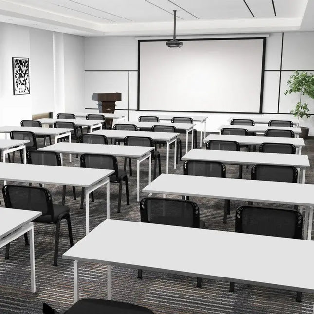 Set of 5 Stackable Conference Chairs with Mesh Back - Oasis Home Essentials