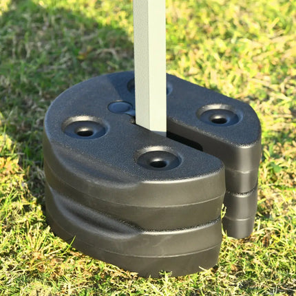 Set of 6 Canopy Weights 30lbs Weight Plate Kit with No-Pinch Design - Black - Outdoor Umbrella Bases