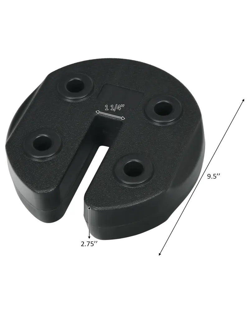Set of 6 Canopy Weights 30lbs Weight Plate Kit with No-Pinch Design - Black - Outdoor Umbrella Bases