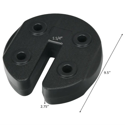 Set of 6 Canopy Weights 30lbs Weight Plate Kit with No-Pinch Design - Black - Outdoor Umbrella Bases