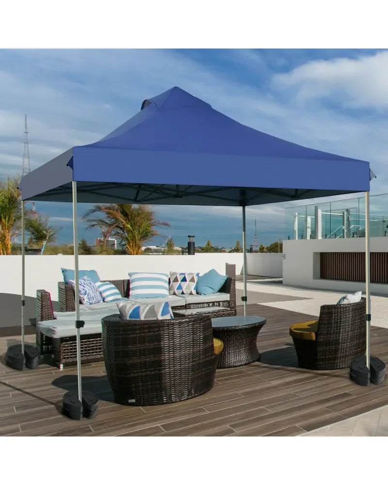 Set of 6 Canopy Weights 30lbs Weight Plate Kit with No-Pinch Design - Black - Outdoor Umbrella Bases