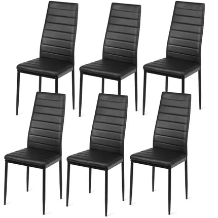 Set of 6 High Back Dining Chairs-Set of 6 - Dining Chairs