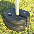 Set of 8 Canopy Weights 40lbs Weight Plate Kit with No-Pinch Design - Black - Outdoor Umbrella Bases