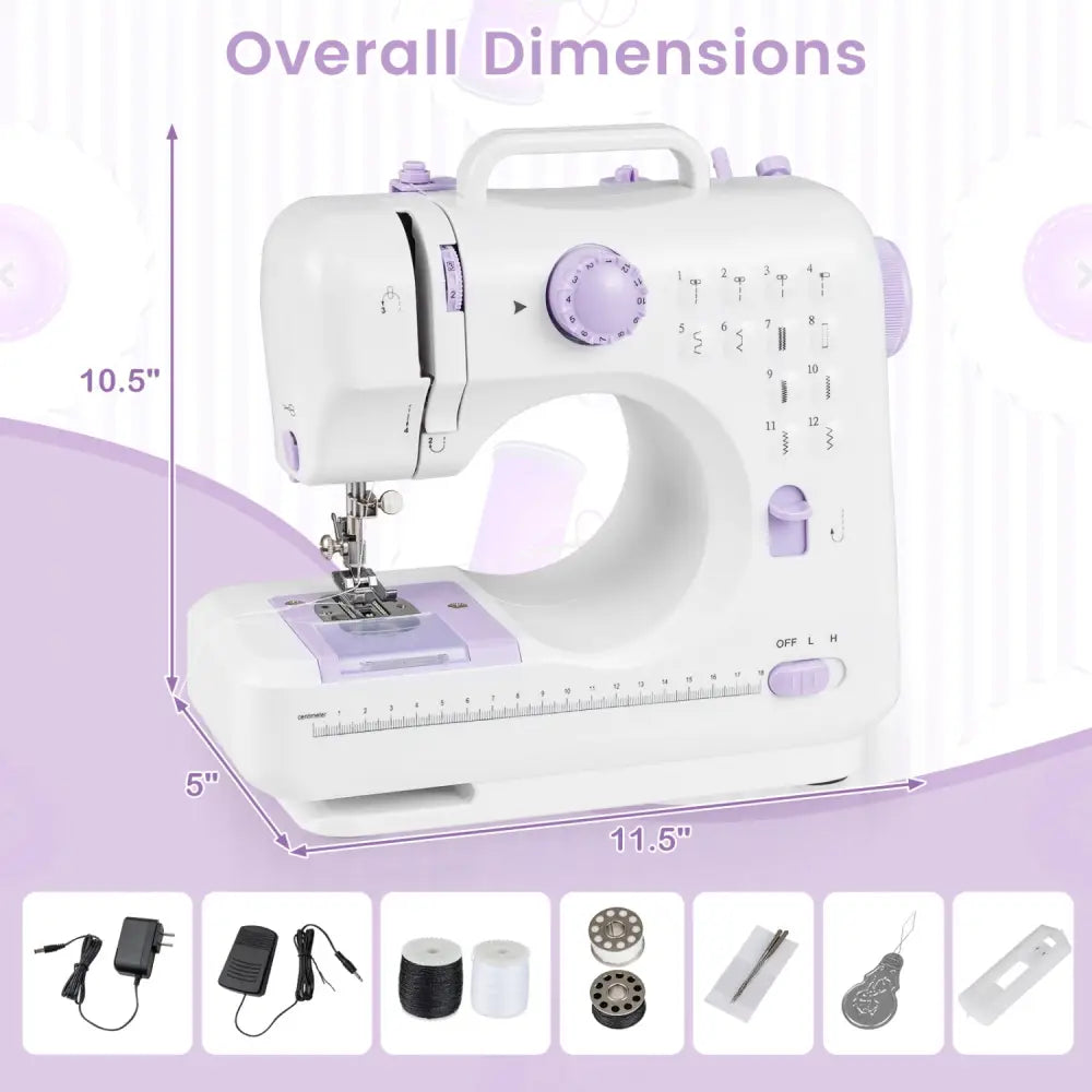 Sewing Machine and Table Set with Charging Station Folding Craft Desk and Beginner Sewing Machine - Office Desks