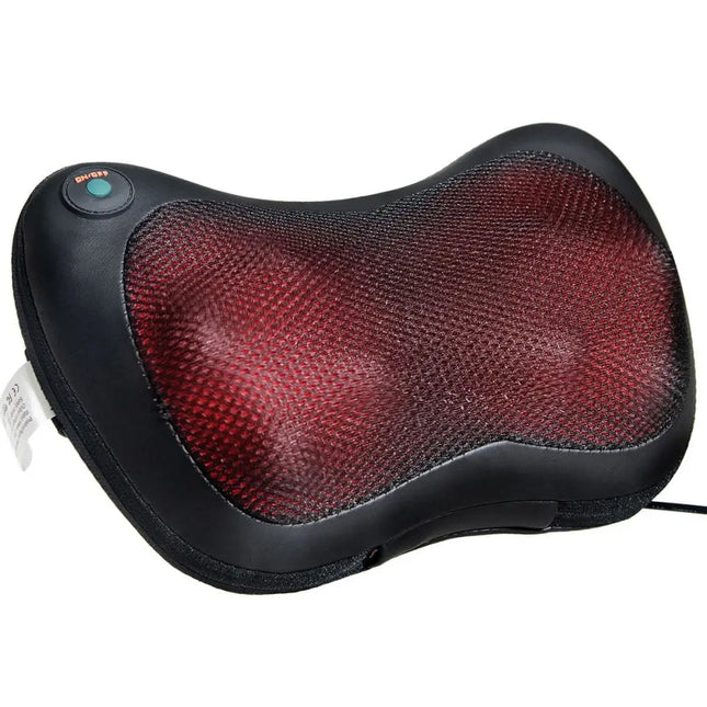 Shiatsu Pillow Massager with Heat Deep Kneading for Shoulder Neck and Back - Black - Back Massager
