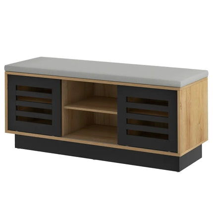 Shoe Bench with 6 Storage Compartments and 3 Adjustable Shelves-Natural - Natural - Shoe Racks & Storage Benches