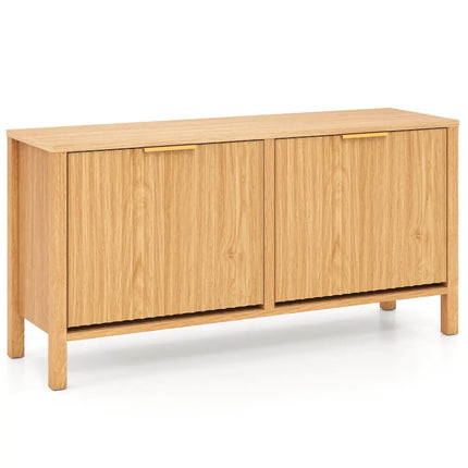 Shoe Storage Bench Narrow Wooden Entryway Bench with 2 Flip Drawers-Brown - Brown - Shoe Racks & Storage Benches