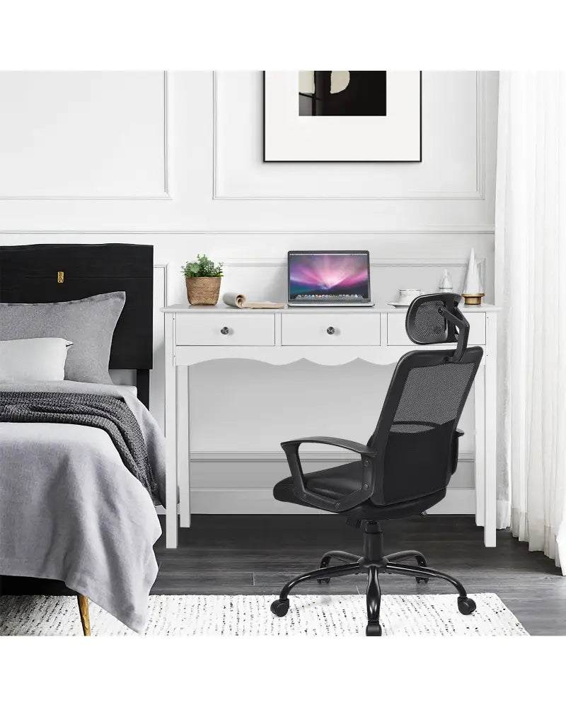Side Sofa Table with Storage 3-Drawers-White - White - Console Tables
