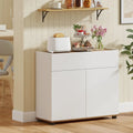 Sideboard Buffet Cabinet with Storage Wooden Kitchen Storage Cabinet-White - White - Sideboards Cabinets & Buffets