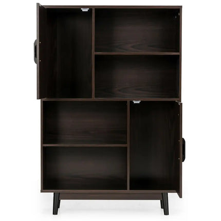 Sideboard Storage Cabinet with Door Shelf-Espresso - Dark Brown - Cabinets & Chests