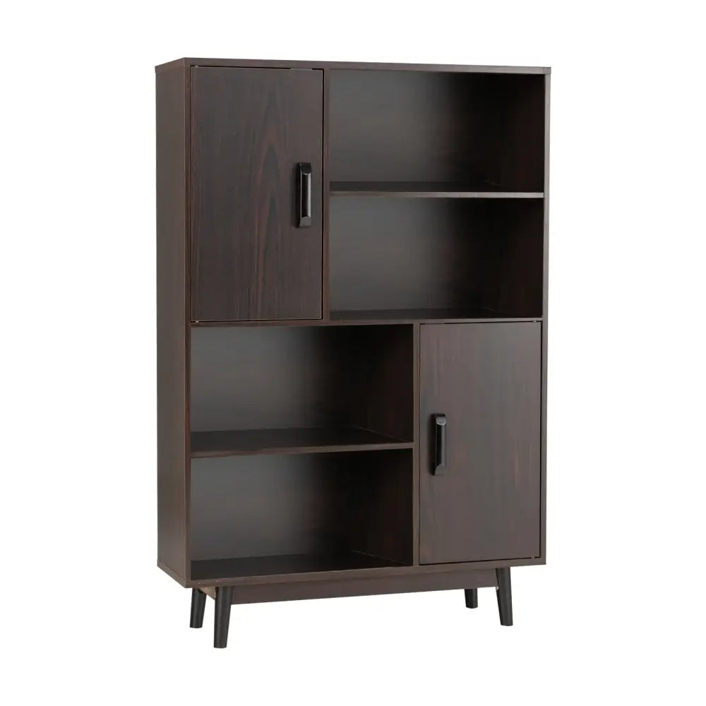Sideboard Storage Cabinet with Door Shelf-Espresso - Dark Brown - Cabinets & Chests