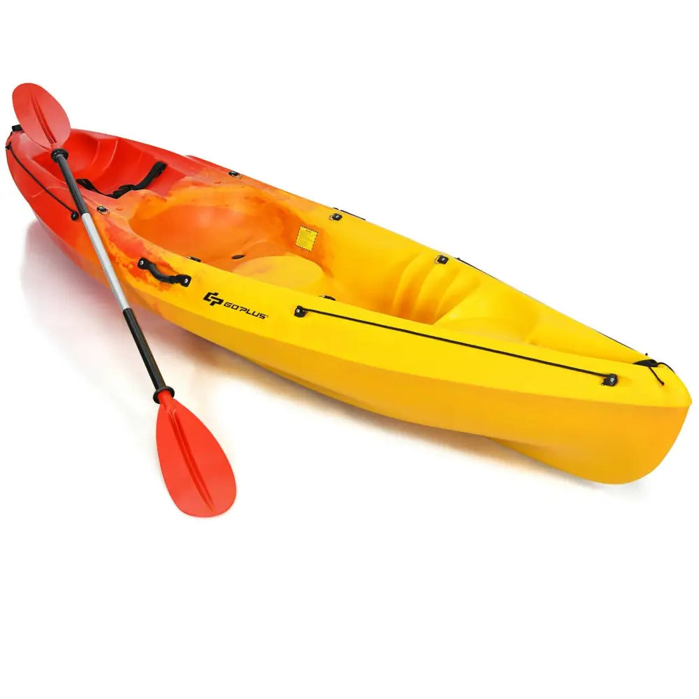 Single Sit-on-Top Kayak with Detachable Aluminum Paddle-Yellow - Yellow - Water Sports