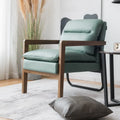 Single Sofa Chair with Extra-Thick Padded Backrest and Seat Cushion-Green - Green - Accent Chairs