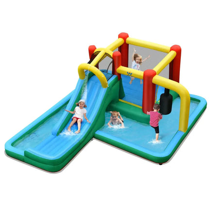 Slide Water Park Climbing Bouncer Pendulum Chunnel Game without Air-blower - Inflatable Water Slides