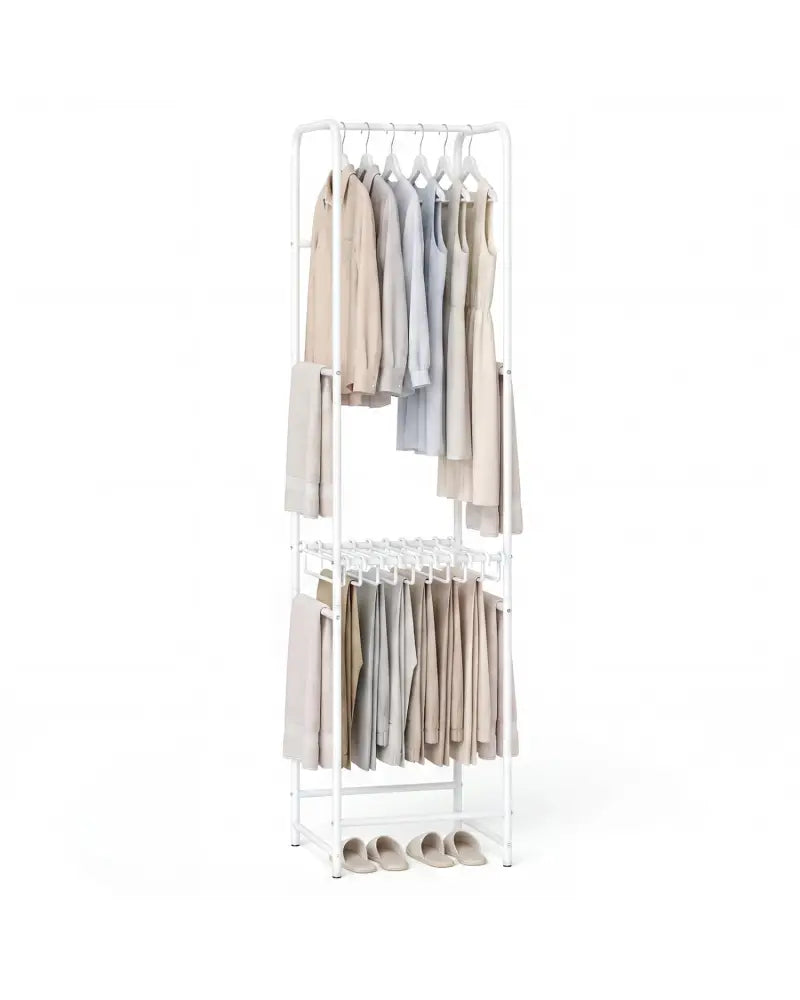 Slim Coat Rack Freestanding Garment Organizer with 8 Hanging Rods - Coat Racks & Hall Trees